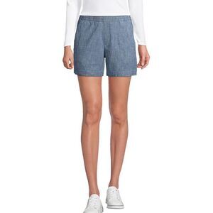 LandsEnd Women's Mid Rise Elastic Waist Pull On 7" Chino Shorts size 2 brand new